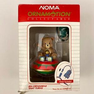 Noma Ornamotion Teddy Bear Rotating Christmas Ornament with Motor, Working